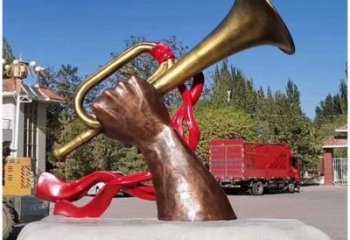 現代軍號雕塑 大型別墅區擺件 博物館雕塑