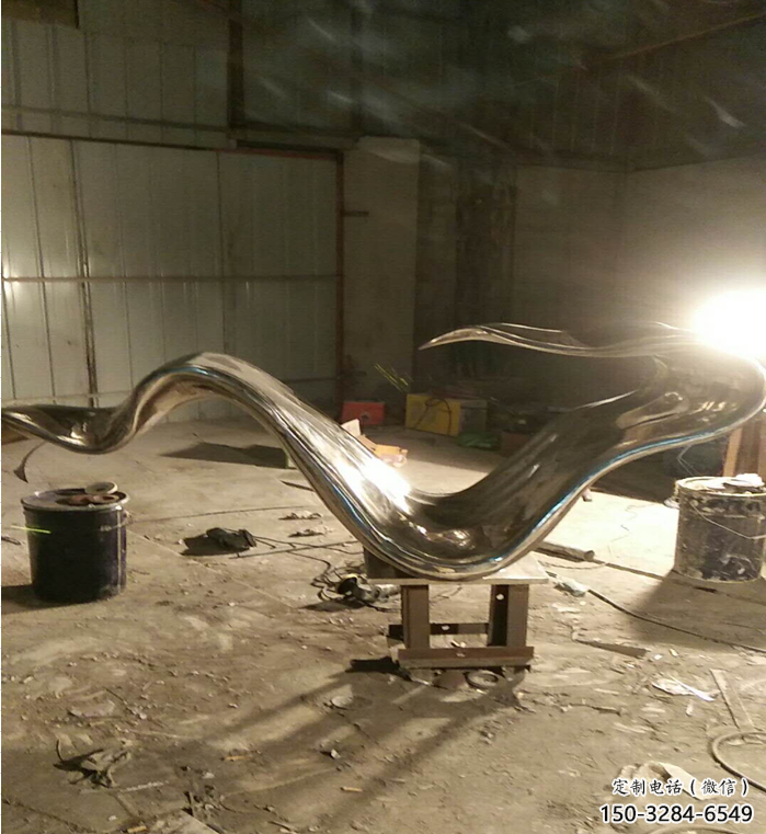 商業街飄帶雕塑 烤漆擺件 彩繪雕塑