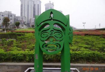 房地產臉譜雕塑 現代景觀擺件 幾何雕塑