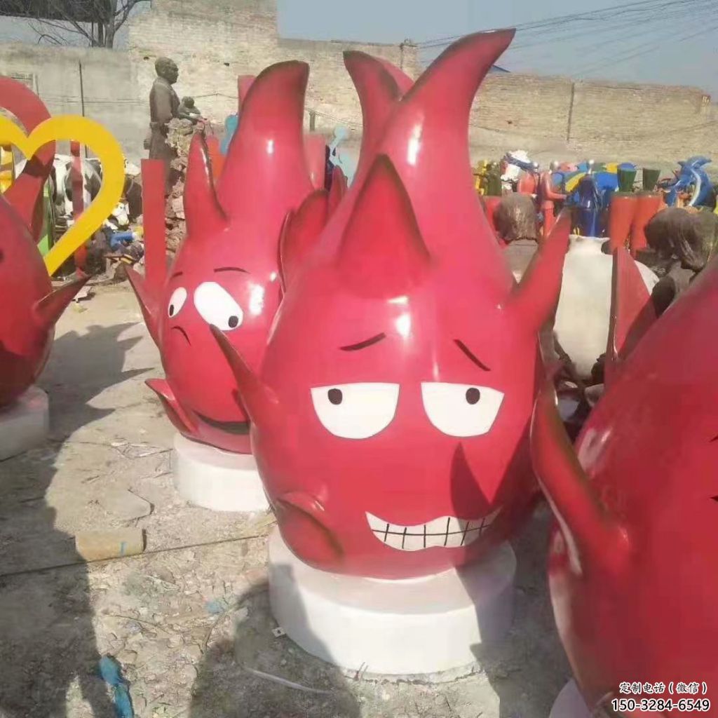 大型火龍果雕塑 門口創(chuàng)意雕塑 售樓處小品