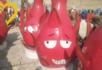 大型火龍果雕塑 門口創意雕塑 售樓處小品