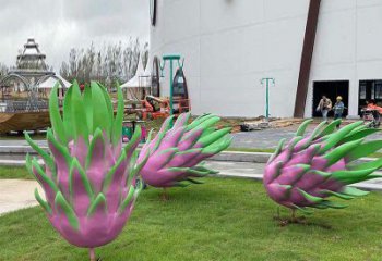 仿真火龍果雕塑 店門口園林雕塑 水果小品