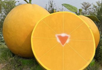 景觀橙子雕塑 剪影景觀水果雕塑 商業街雕塑