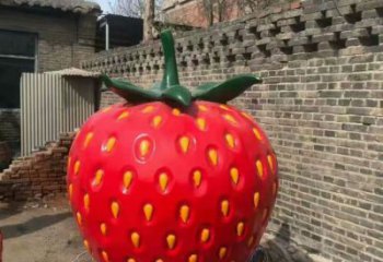 大型草莓雕塑 步行街水果雕塑 仿真擺件