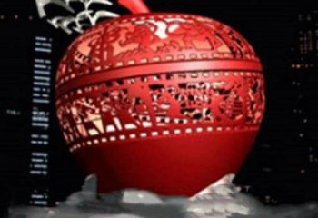 風景區(qū)蘋果雕塑 售樓處廣場雕塑 仿真擺件