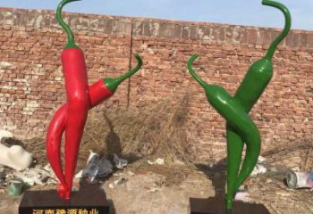 彩繪辣椒雕塑 仿真雕塑 步行街擺件
