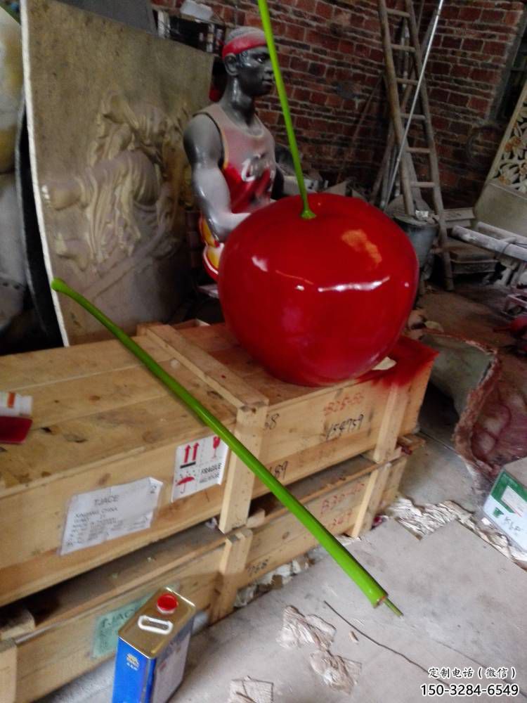 大型櫻桃雕塑 鍛造發光水果雕塑 房地產雕塑