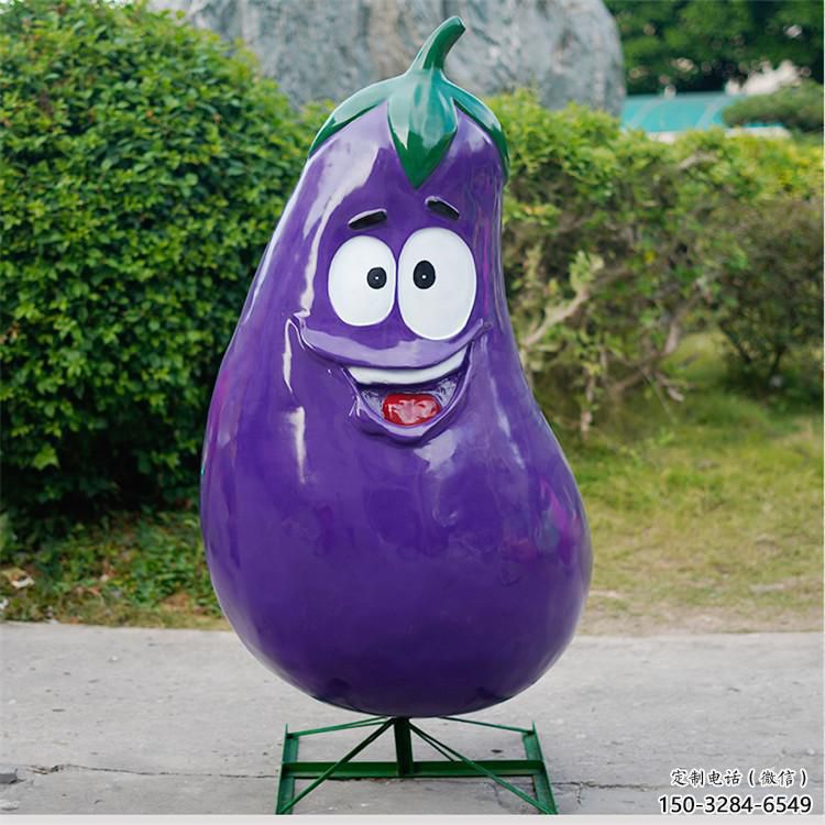 公園茄子雕塑 酒店門口雕塑 彩繪擺件