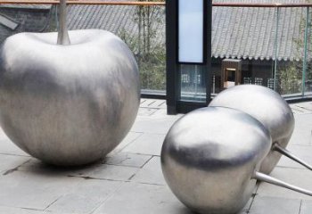 景觀櫻桃雕塑 剪影景觀水果雕塑 商業街雕塑