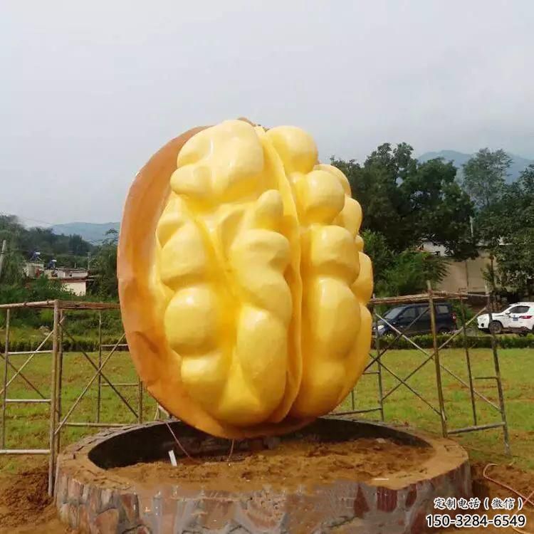 創(chuàng)意核桃雕塑 景觀農(nóng)作物雕塑 公園雕塑