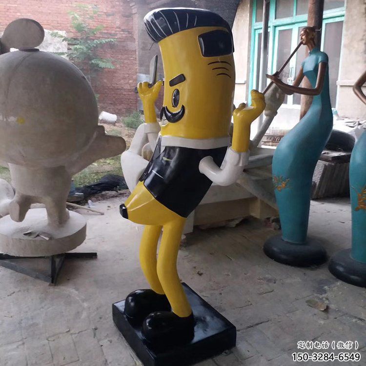 風(fēng)景區(qū)香蕉雕塑 售樓處廣場雕塑 彩繪擺件
