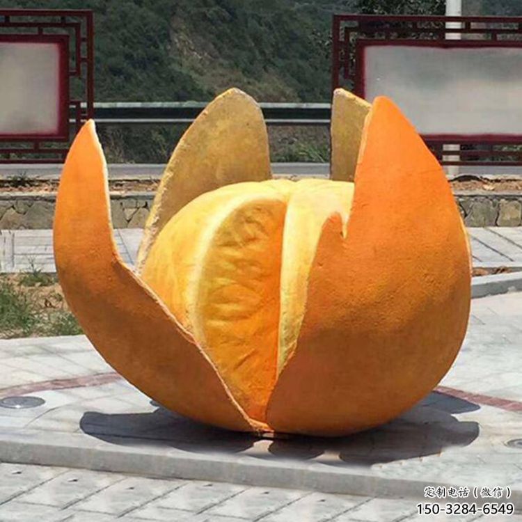 檸檬雕塑，水果仿真擺件，公園廣場(chǎng)雕塑 (5)