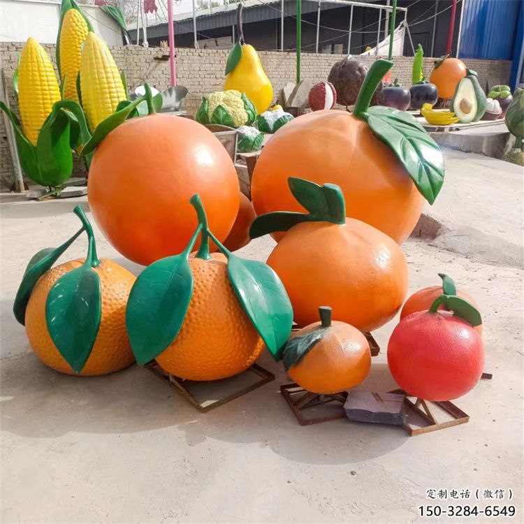 檸檬雕塑，水果仿真擺件，公園廣場(chǎng)雕塑 (10)
