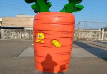 拉絲胡蘿卜雕塑 鏤空創(chuàng)意擺件 別墅區(qū)雕塑