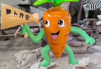 美陳胡蘿卜雕塑 異形噴水蔬菜雕塑 酒店雕塑
