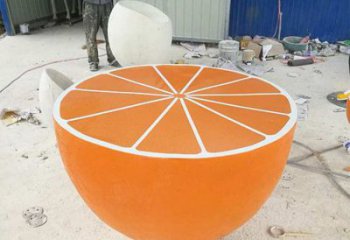 檸檬雕塑，水果仿真擺件，公園廣場雕塑 (13)