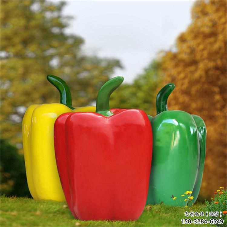 商業(yè)街青椒雕塑 售樓處雕塑 蔬菜擺件