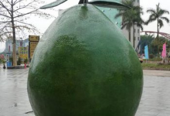 公園柚子雕塑 戶外景觀水果雕塑 抽象果蔬雕塑