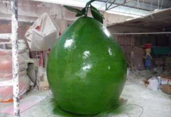 街頭柚子雕塑 大型別墅區水果雕塑 彩繪果蔬雕塑