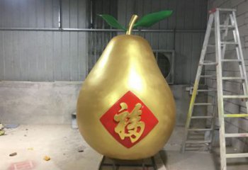 庭院柚子雕塑 公園草地果蔬雕塑 鍛造水果雕塑