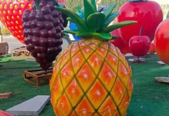 園林菠蘿雕塑 大型果蔬雕塑 中式水果雕塑