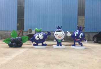 門口藍(lán)莓雕塑 售樓處仿真雕塑 彩繪小品