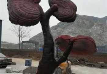 庭院靈芝雕塑 公園草地果蔬雕塑 鍛造植物雕塑