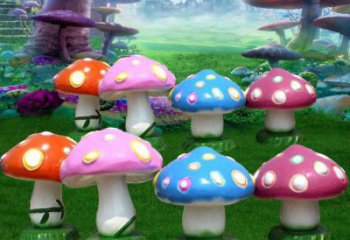 別墅區香菇雕塑 大型別墅區蔬菜雕塑 彩繪果蔬雕塑