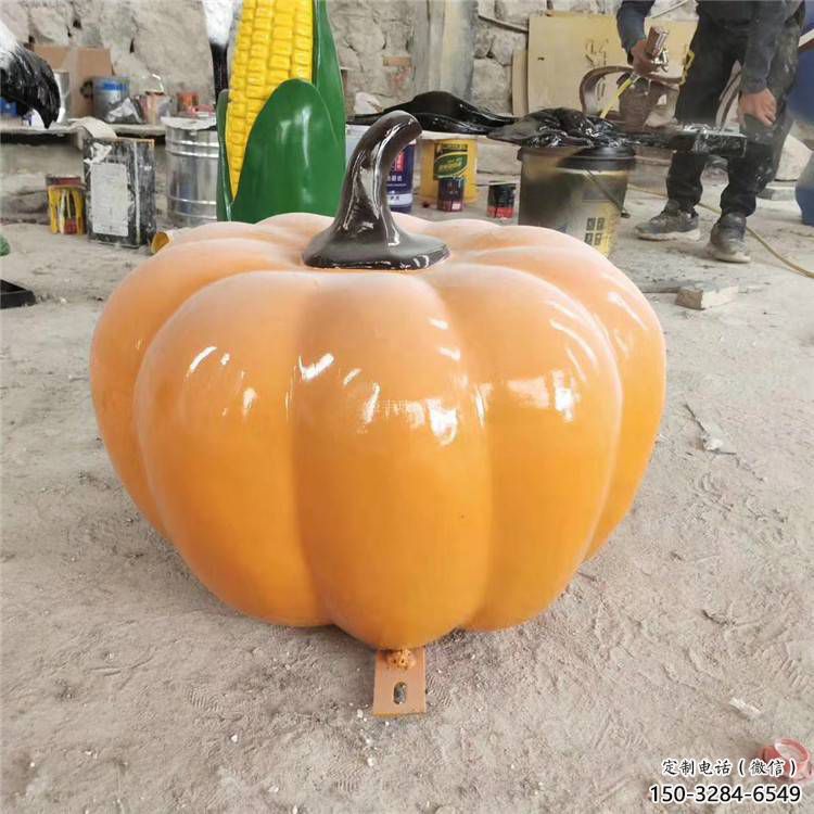 戶外南瓜雕塑 噴漆果蔬雕塑 燈光水果雕塑