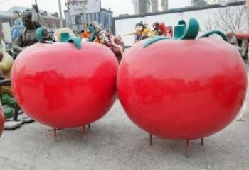 仿真西紅柿雕塑 店門口園林雕塑 果蔬小品