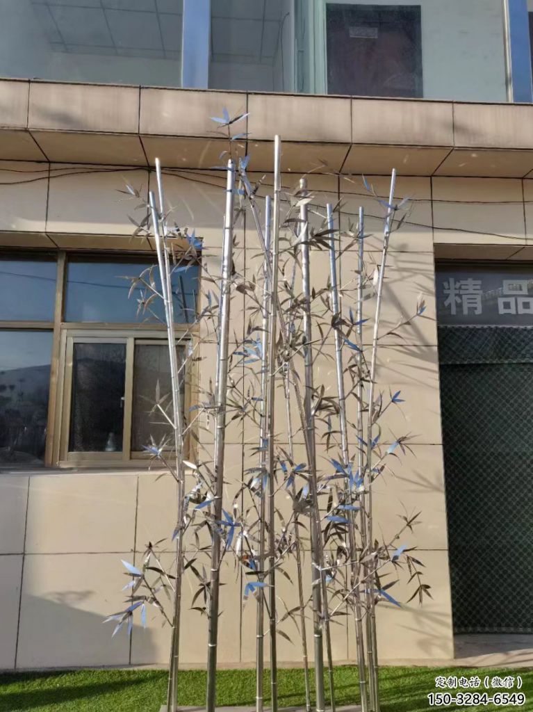 景觀竹子雕塑 烤漆大型竹類雕塑 酒店植物雕塑
