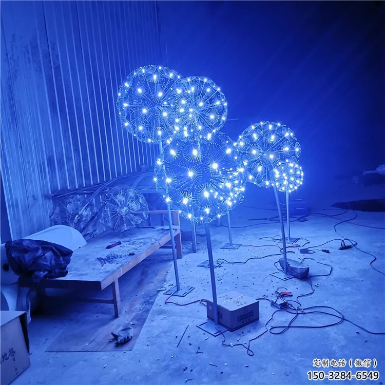 住宅小區(qū)蒲公英雕塑 啞光花卉雕塑 公園植物雕塑