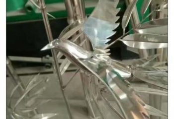 現代竹子雕塑 大型別墅區竹類雕塑 鏡面植物雕塑