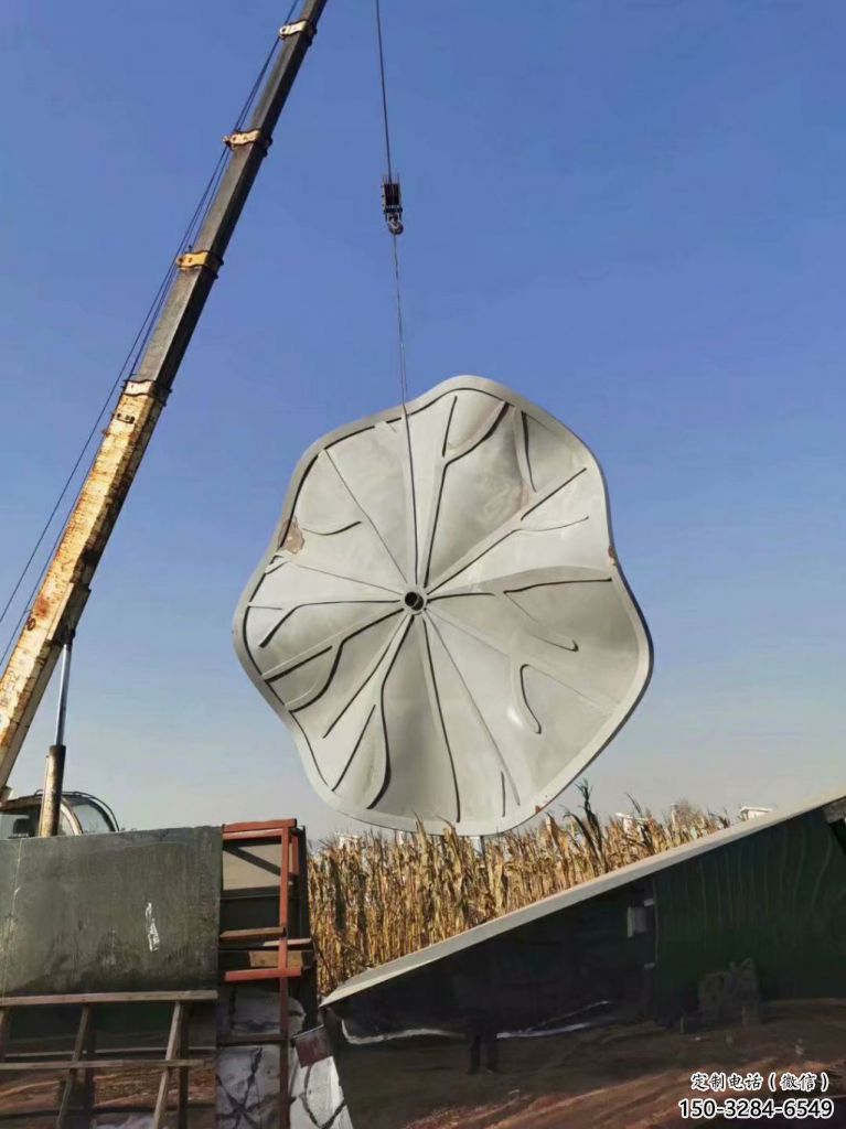 公園荷葉雕塑 創(chuàng)意企業(yè)植物雕塑 美陳花卉雕塑