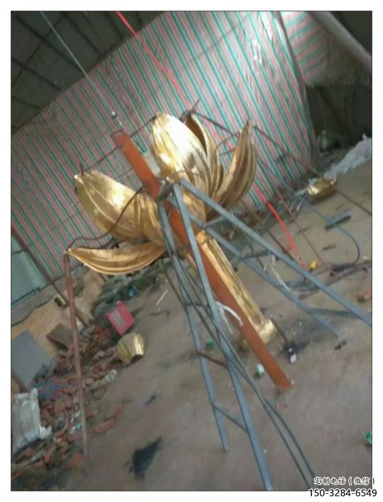 廣場紫荊花雕塑 抽象花卉雕塑 烤漆花朵雕塑