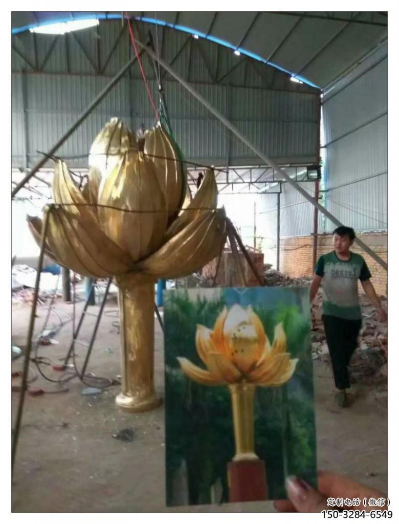 園林紫荊花雕塑 大型花卉雕塑 中式花朵雕塑