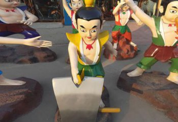 草地葫蘆娃雕塑廠 現代校園卡通雕塑 大型動漫雕塑