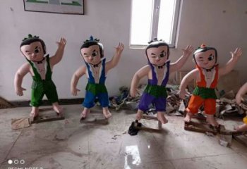 葫蘆娃雕塑生產(chǎn) 門(mén)口創(chuàng)意雕塑 售樓處小品