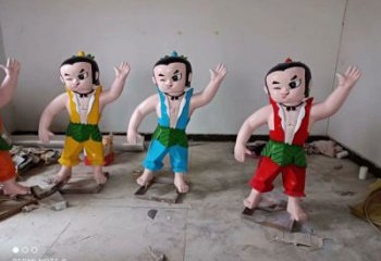 門(mén)口葫蘆娃雕塑廠 售樓處卡通雕塑 彩繪小品