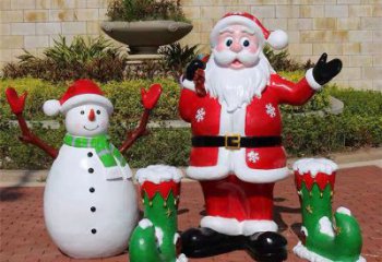 園林圣誕老人雕塑價格 風(fēng)景區(qū)卡通雕塑 廣場小品