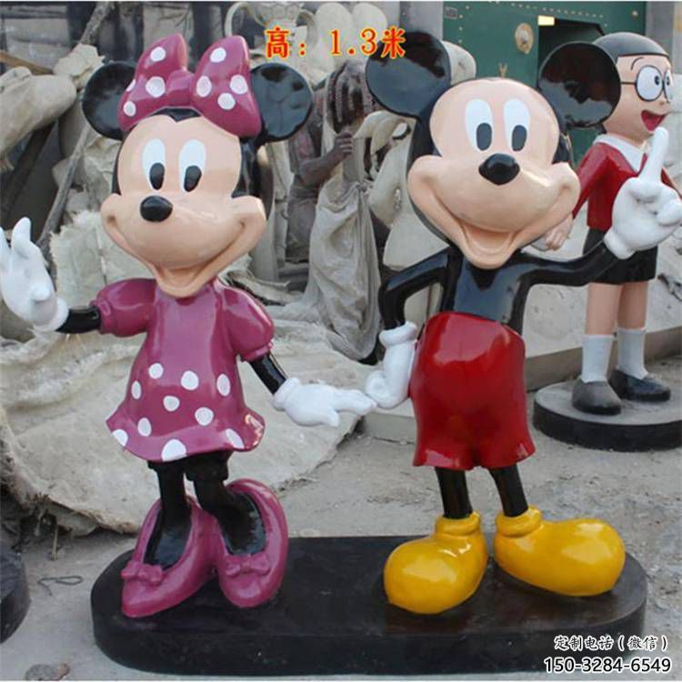 拉絲唐老鴨雕塑 鏤空創(chuàng)意卡通雕塑 別墅區(qū)動漫雕塑