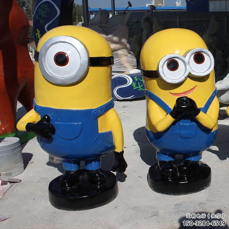 小黃人雕塑 抽象藝術動漫雕塑 烤漆卡通雕塑
