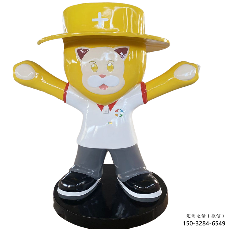 景觀海綿寶寶雕塑 烤漆大型卡通雕塑 酒店動漫雕塑