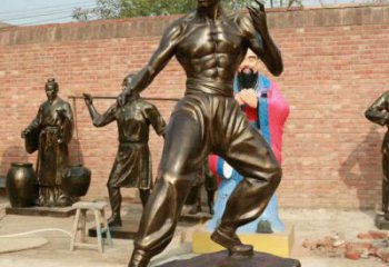 公園李小龍雕塑廠 酒店門口雕塑 彩繪擺件