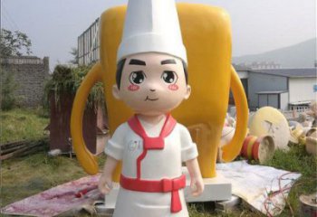 景觀廚師雕塑 烤漆大型卡通雕塑 酒店動漫雕塑