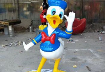 創意唐老鴨雕塑 啞光卡通雕塑 公園動漫雕塑