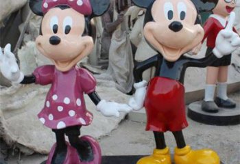 拉絲唐老鴨雕塑 鏤空創意卡通雕塑 別墅區動漫雕塑