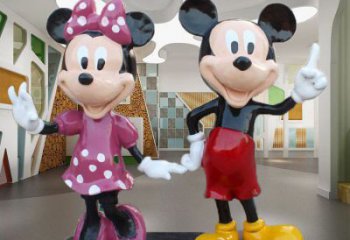 唐老鴨雕塑 噴水園林卡通雕塑 住宅小區動漫雕塑