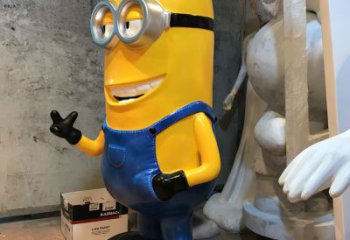 房地產小黃人雕塑 現代景觀動漫雕塑 幾何卡通雕塑