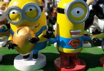 酒店小黃人雕塑 景觀美陳卡通雕塑 現代動漫雕塑